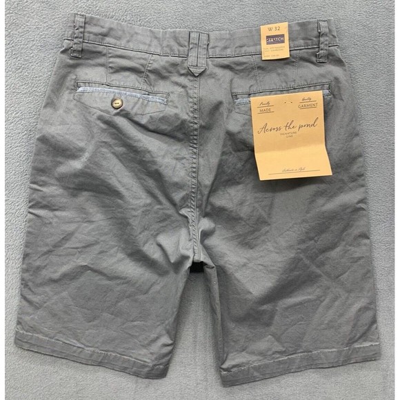 Across The Pond Bermuda Shorts Mens Size 32 Charcoal Gray Signature Line Stretch - Picture 3 of 14